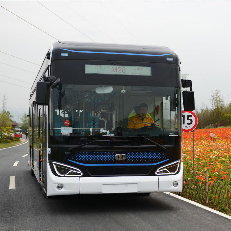 12m New Energy Pure Electric Bus with 350.07kwh Battery Air Suspension and 94/22-46 Seats