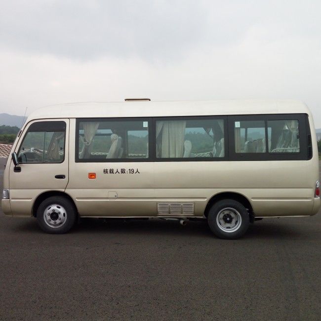 7m 25 Seater Diesel Transportation Coaster Bus with Euro 4 Emission and Leaf Spring Suspension