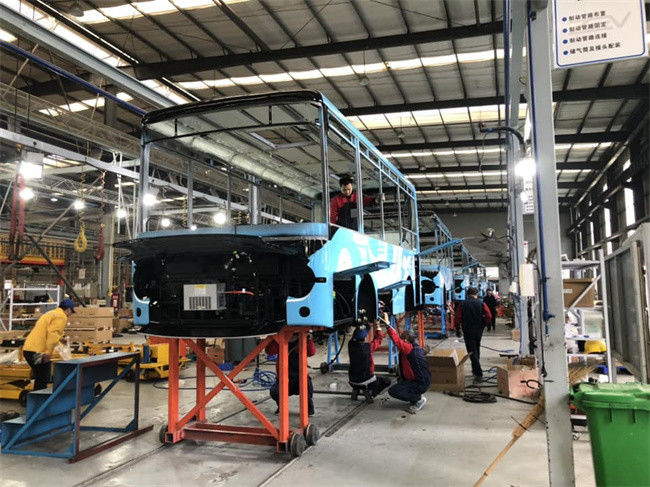 7m Length Electric Mini Bus with 200km Driving Mileage and LHD Steering for Public Transport