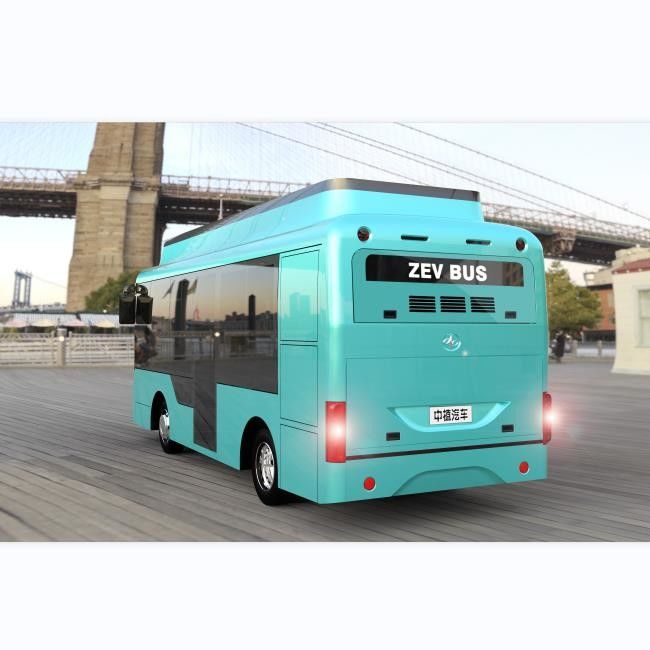 16 Seater Pure Electric City Transport Bus 6.6 Meter Left Steering With Air Conditioner