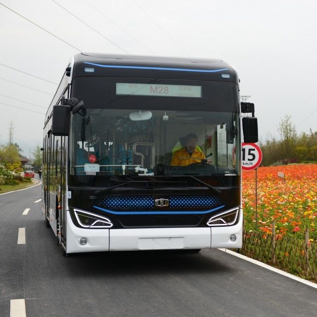 LHD Steering Electric City Bus with Air Suspension and 650KM Mileage for Urban Transport