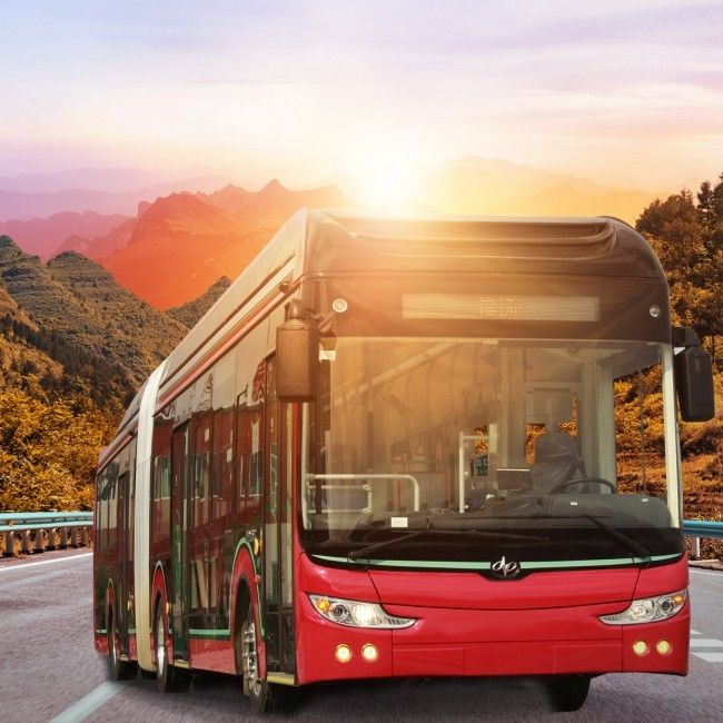 18m zev bus 50 seater Electric BRT Bus ZEV Bus City Bus Serve for urban transport.