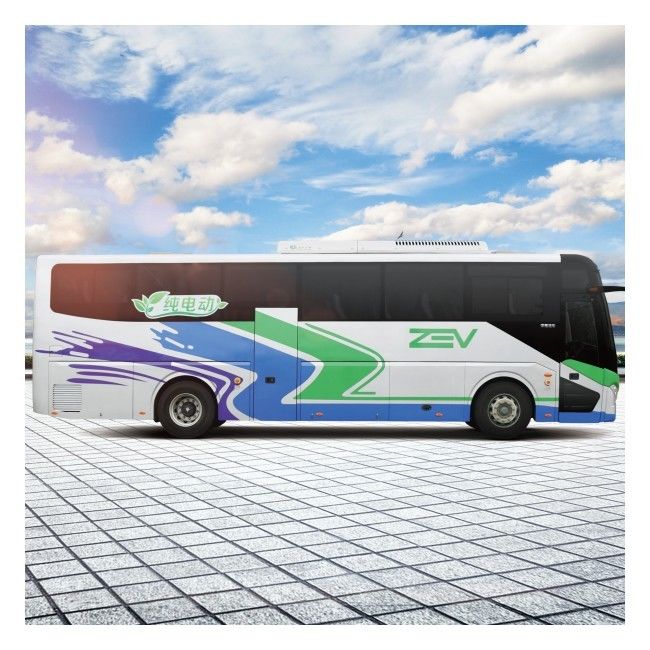 46 Seater Zero Emission Electric Coach Bus with 250km Driving Range and PMSM Motor