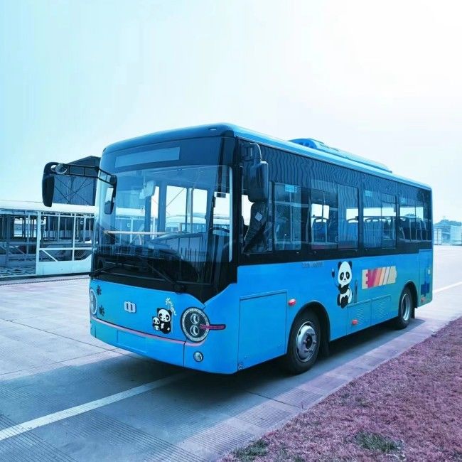 6.6m Electric Mini Bus Battery Charging Vehicle LHD RHD 23 Seaters For Shuttle Services