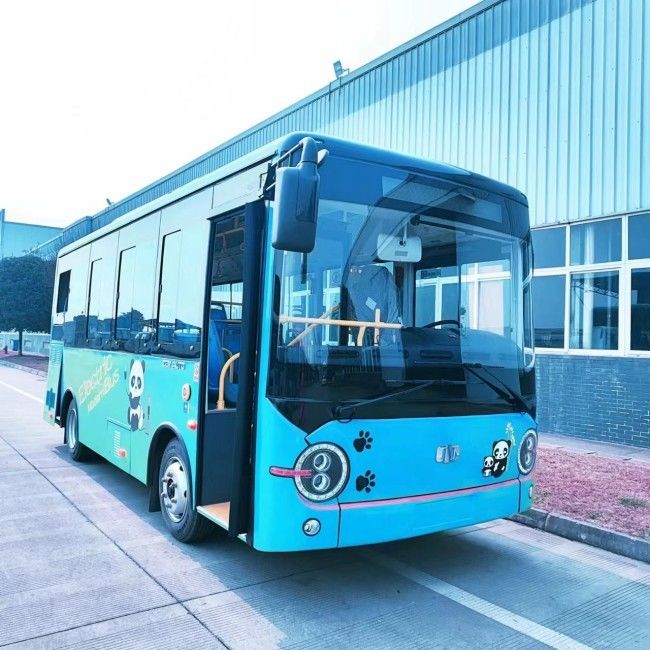 6.6m Electric Mini Bus Battery Charging Vehicle LHD RHD 23 Seaters For Shuttle Services