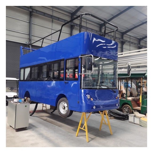 Electric Double Decker Bus with 10 Climbing Ability, 125 Miles Range, and Lithium-ion Battery for Custom Golf Cart and Tourist Sightseeing