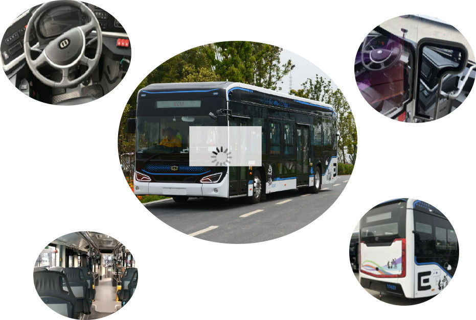 ABS Tire Urban Zev Bus 45 Seat LiFePo4 New Energy City Tour Bus 18m