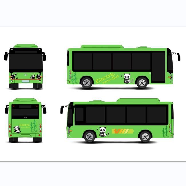 6630*2200*2925 Dimensions Electric Minibus E Bus 6.6m Battery Electric Buses for Public Transportation