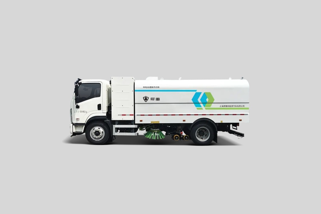 12T Zero Emission Electric Sweeper Truck with Long Operating Time for Road Sweeping