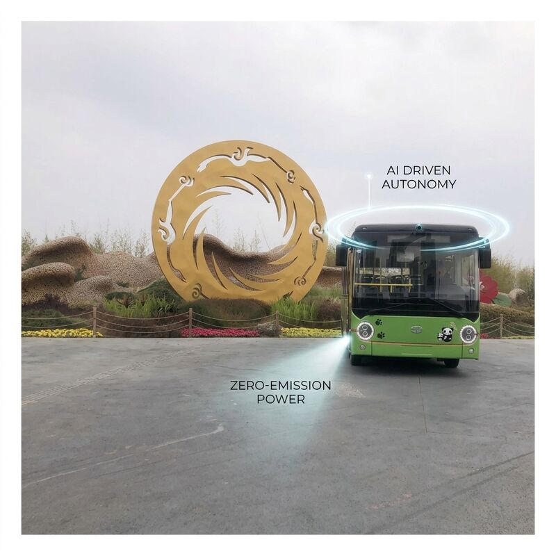 LHD 6.6m Pure Electric Bus E-Bus With Floor Cover Flash Charging