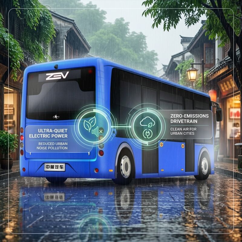 6.6m Pure Electric Buses Mini City Bus Zero Buses For Public Transportation 16 Seat