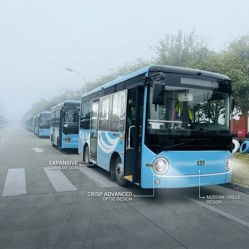 6.6m Battery Electric Minibus 19 seaters 95.25kWh long drive range eco friendly transport.