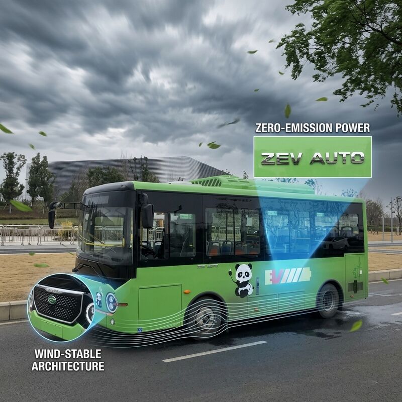 LHD 6.6m Pure Electric Bus E-Bus With Floor Cover Flash Charging
