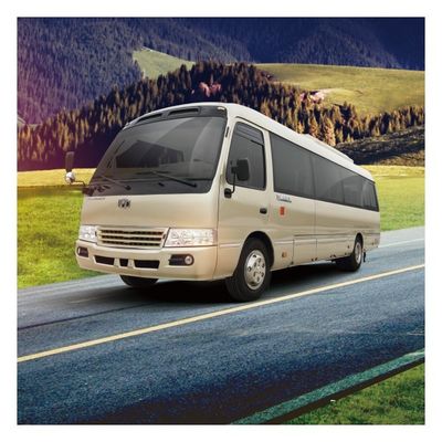 32-Seater Diesel Coaster Buses with Air Conditioning and Traction Control for Safe Passenger Transport