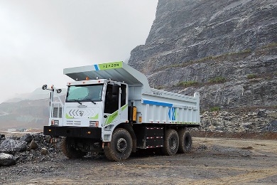 110 Ton Electric Mining Truck 40km/h Max Speed Zero Emission