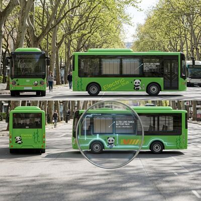 6m Pure Electric Bus EV Mini Bus 16 Seats Driving Range 180km.
