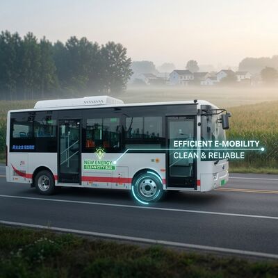 6M Battery Electric Mini Bus City 14 Seater Leaf Spring Suspension.