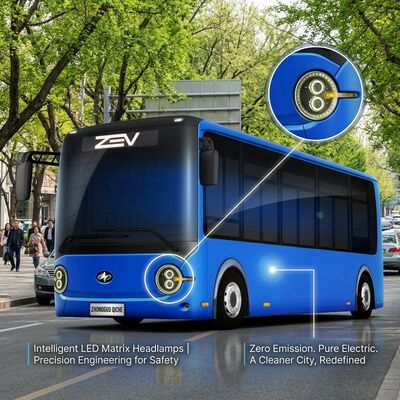 6m 16 Seat Pure Electric Bus with 95.25 kWh Battery and 180km Range for Public Transportation