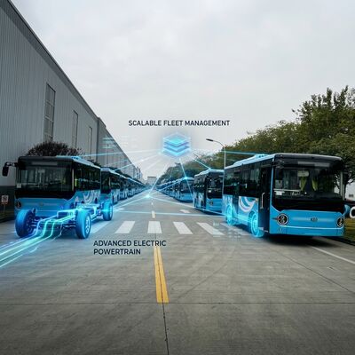 6.6m Battery Electric Minibus 19 seaters 95.25kWh long drive range eco friendly transport.