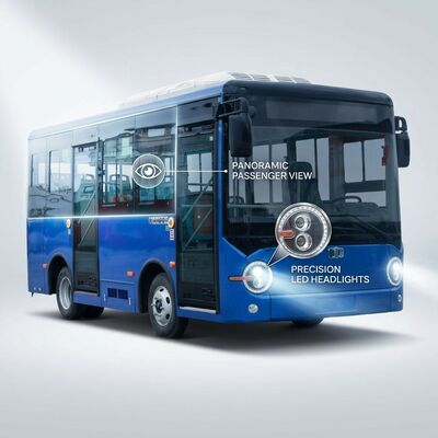 6.6m Length 16 Seater Pure Electric Bus with 180km Range for Urban Public Transport