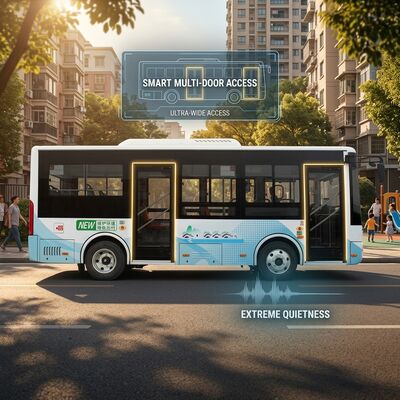 6.6m Electric City Bus New Energy 270KM Mileage 16 Seater accept customize.