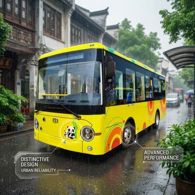 6.6m EV Bus Electric Mini Buses Two Steps , Automatic Transmission