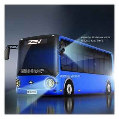6.6m Pure Electric Buses Mini City Bus Zero Buses For Public Transportation 16 Seat